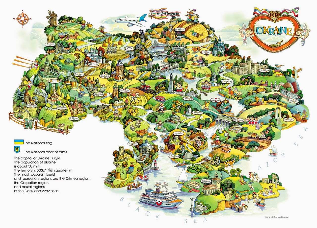 Українська мапа в казковому стилі