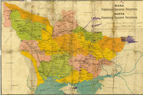Карта України із кордонами УНР 1918