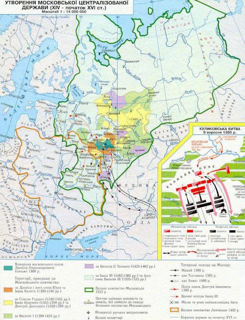 Утворення московської централізованої держави (14 - початок 16ст.)