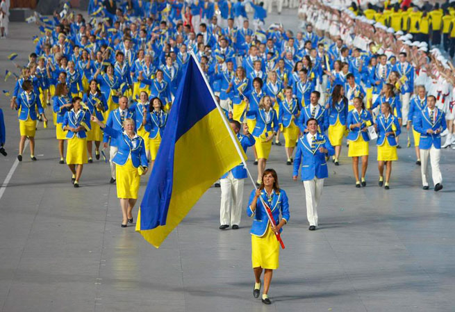 Прапор - українська команда на олімпіаді