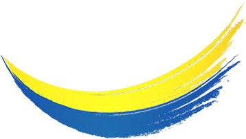 Слід пензля у вигляді українського прапору №2