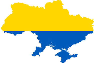 Мапа України у вигляді прапора