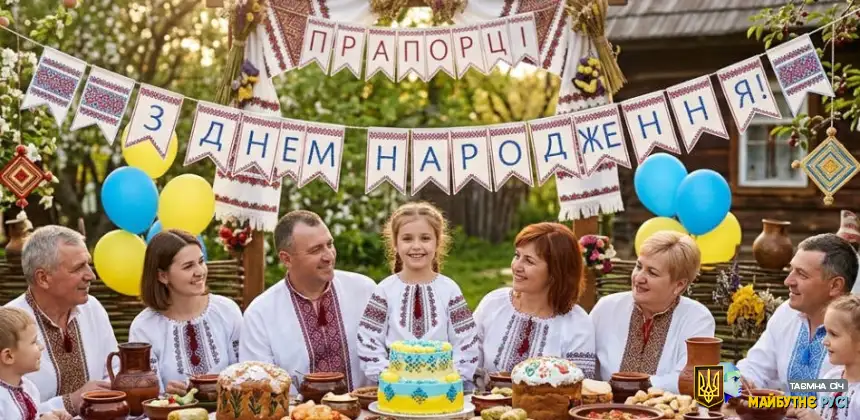 Прапорці з Днем Народження - завантажити