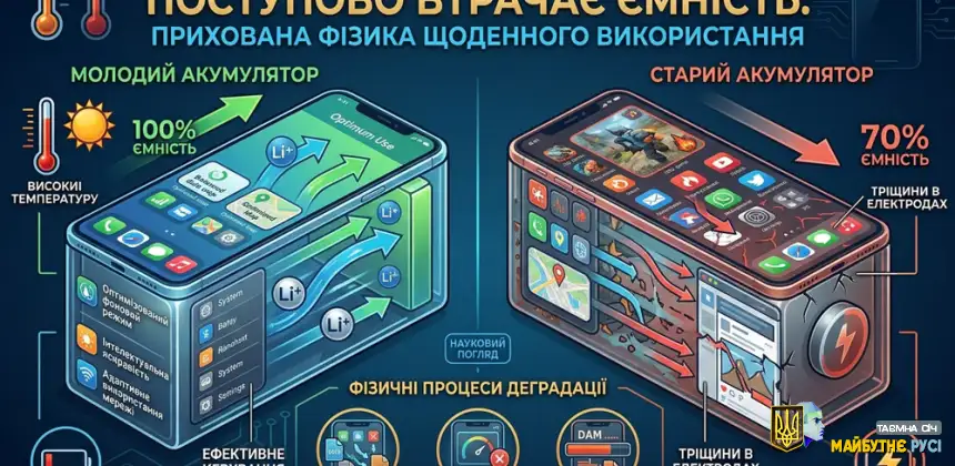 Чому акумулятор смартфона поступово втрачає ємність: прихована фізика щоденного використання