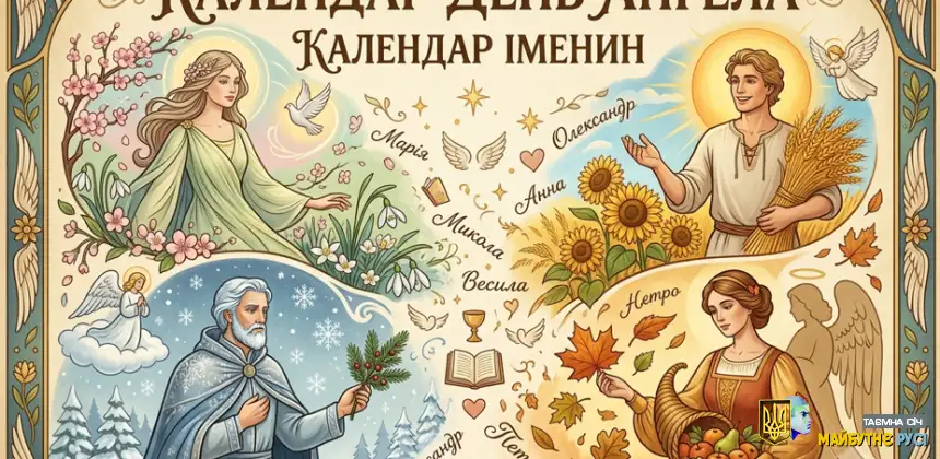Календар День ангела - календар іменин