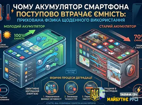 Чому акумулятор смартфона поступово втрачає ємність: прихована фізика щоденного використання