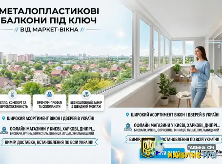 Металопластикові балкони під ключ від Маркет-Вікна