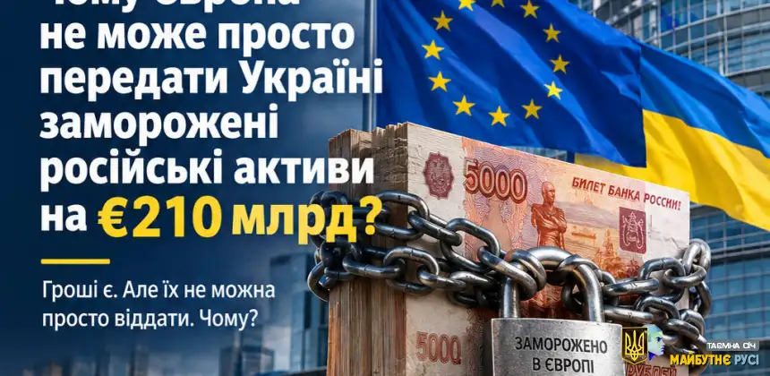 Чому Європейці не можуть вткористовувати заблокованні 500 млрд грошей Росії