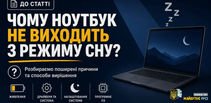 Чому ноутбук не виходить з режиму сну
